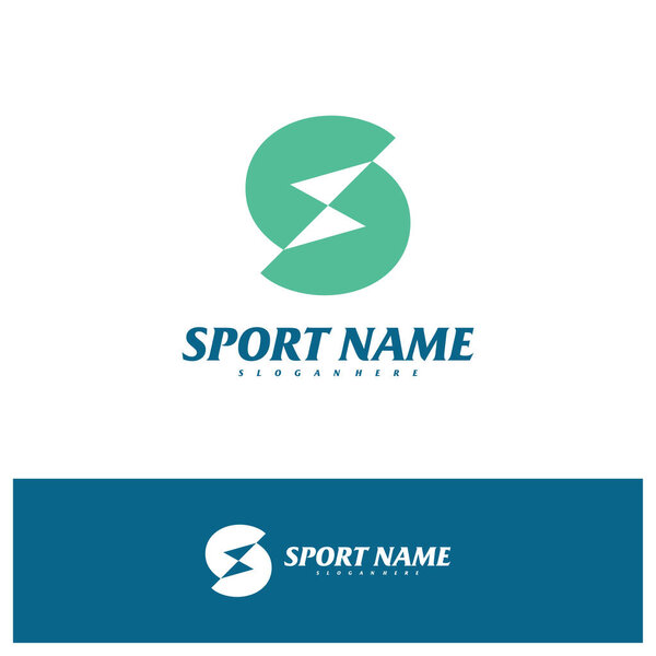 Шаблон вектора логотипа буквы S, иллюстрация концепций логотипа буквы S.