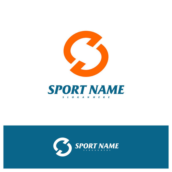 Шаблон вектора логотипа буквы S, иллюстрация концепций логотипа буквы S.