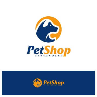 Köpek Logosu Tasarım Şablonu. Hayvan logosu konsept vektörü. Amblem, Yaratıcı Sembol, Simge