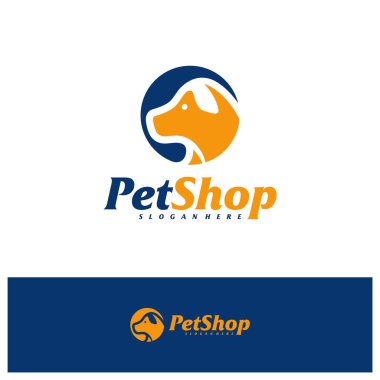 Köpek Logosu Tasarım Şablonu. Hayvan logosu konsept vektörü. Amblem, Yaratıcı Sembol, Simge