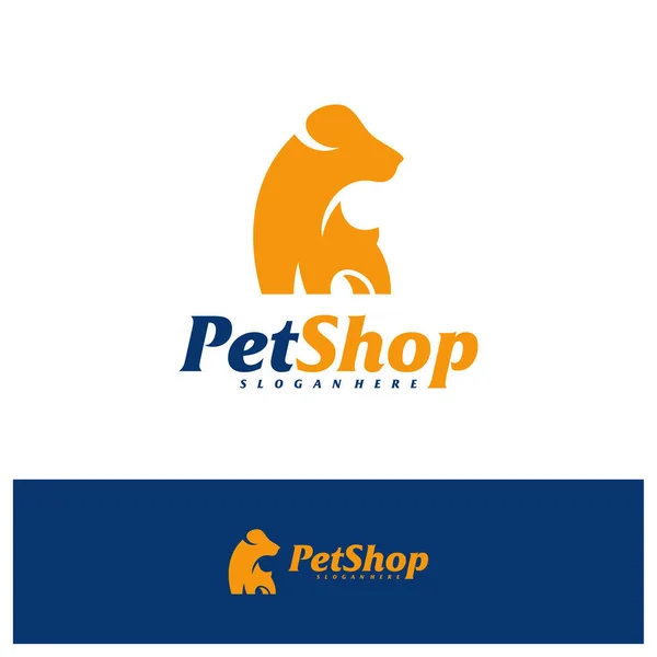 Modelo Projeto Logotipo Cão Pet Logotipo Vetor Conceito Emblema Símbolo — Vetor de Stock