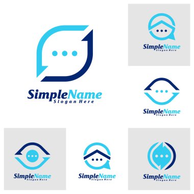 Sohbet S Logosu Tasarım Şablonu. S logosu konsept vektörü. Yaratıcı Simge Simgesi