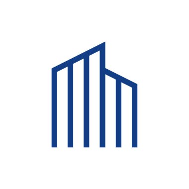 Logo Vektör Tasarım Şablonu oluşturuluyor. Şehir logosu tasarımı. Basit simge sembolü