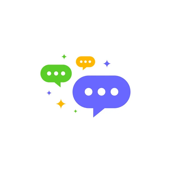 Logo Chatting App Vector Template Design Talk Logo Designed Chat — Stock Vector
