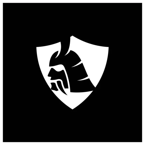 武士头像标志设计矢量 武士标志模板 — 图库矢量图片