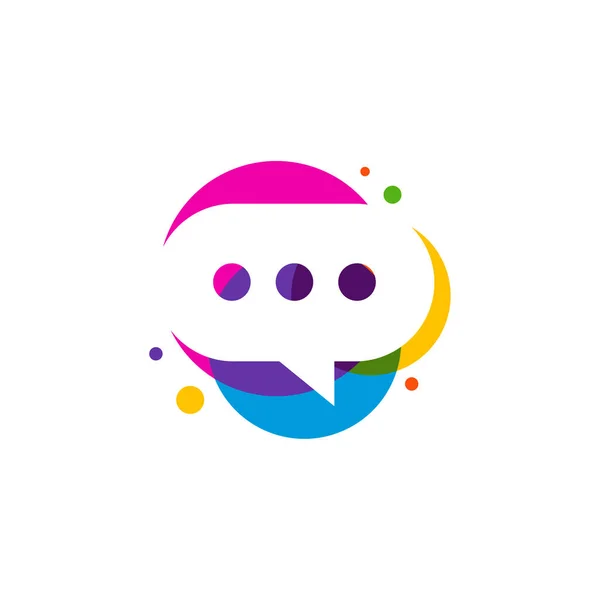 Chat Logo Template 크리에이티브 Chat 디자인 — 스톡 벡터