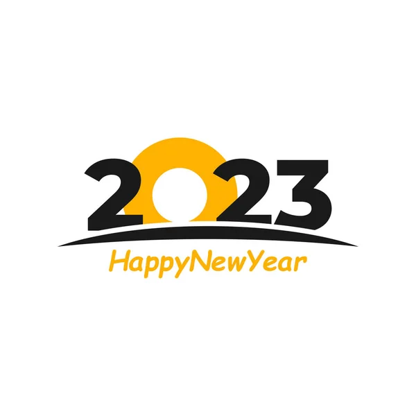 Ευτυχισμένο Νέο Έτος 2023 Κείμενο Την Έννοια Του Σχεδιασμού Κυρ — Διανυσματικό Αρχείο