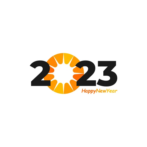 Ευτυχισμένο Νέο Έτος 2023 Κείμενο Την Έννοια Του Σχεδιασμού Κυρ — Διανυσματικό Αρχείο