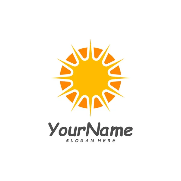 Шаблон Логотипа Sun Вектор Логотипа Creative Sun Простой Символ Значка — стоковый вектор
