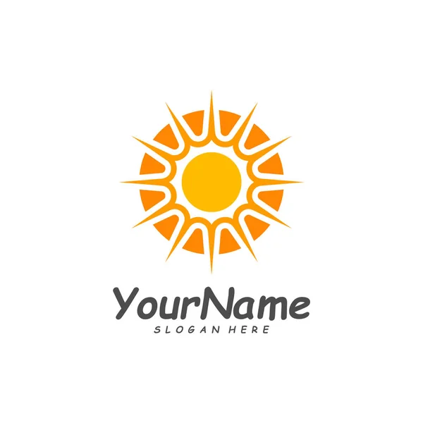 Plantilla Diseño Logotipo Sun Vector Logotipo Creative Sun Símbolo Icono — Vector de stock