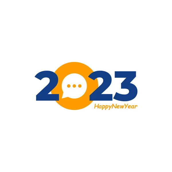 Καλή Χρονιά 2023 Κείμενο Chat Σχεδιασμό Έννοια Εξώφυλλο Επιχειρηματικού Ημερολογίου — Διανυσματικό Αρχείο