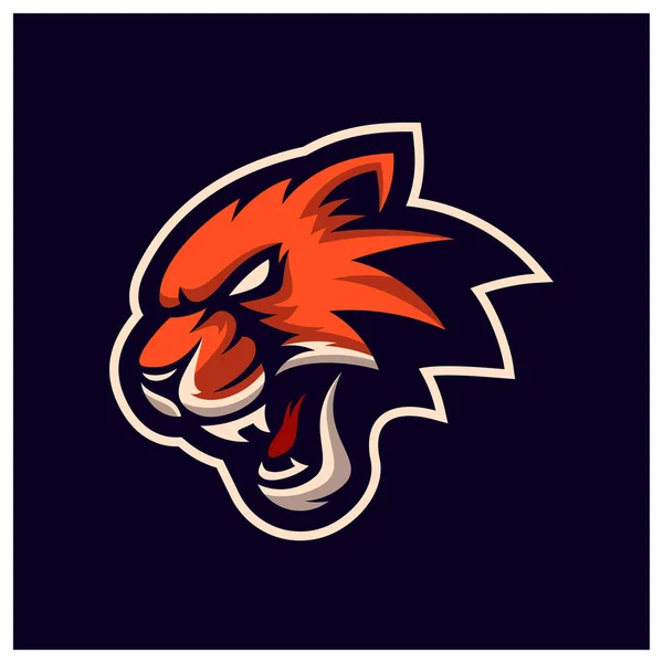 Angry Jaguar Leopard Mascot Esport Logo Designs — Stock Vector