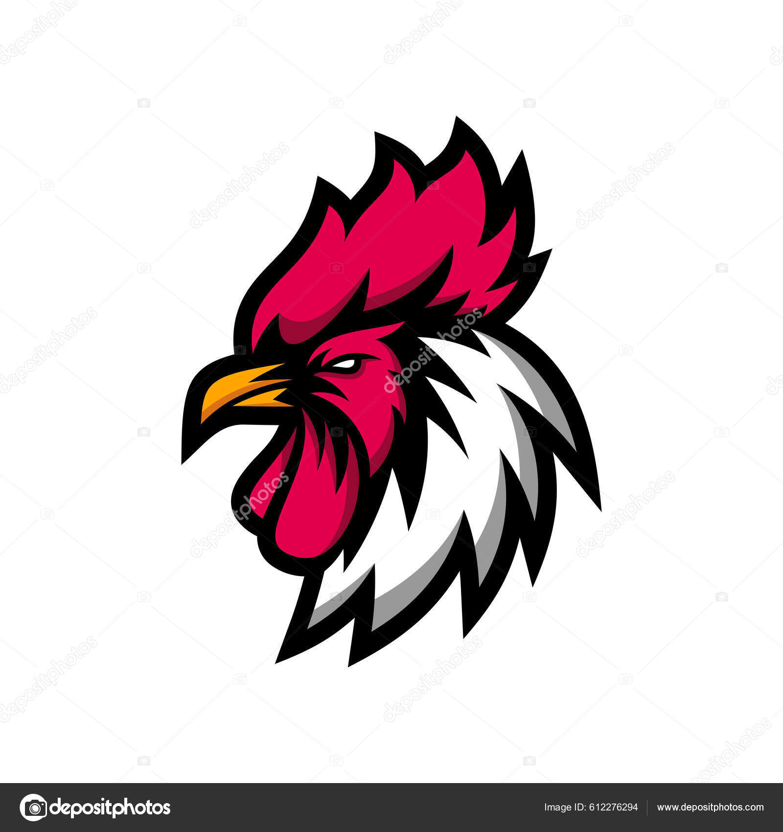 Modelo de vetor de logotipo de jogo de mascote de esports eagles