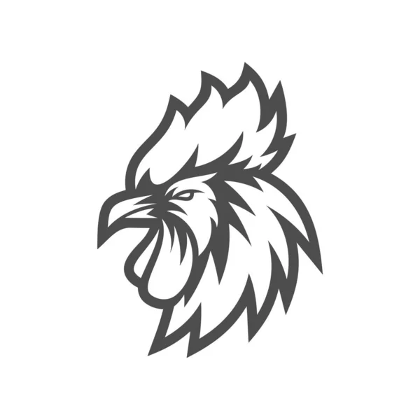 Kurczak Kogut Głowa Maskotka Sport Esport Logo Szablon — Wektor stockowy