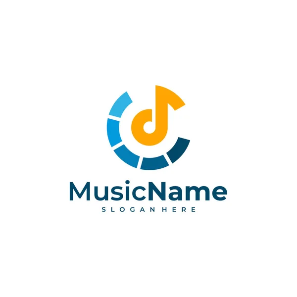 Diseño Logotipo Moderno Para Estudio Música Diseño Del Logotipo Música — Vector de stock