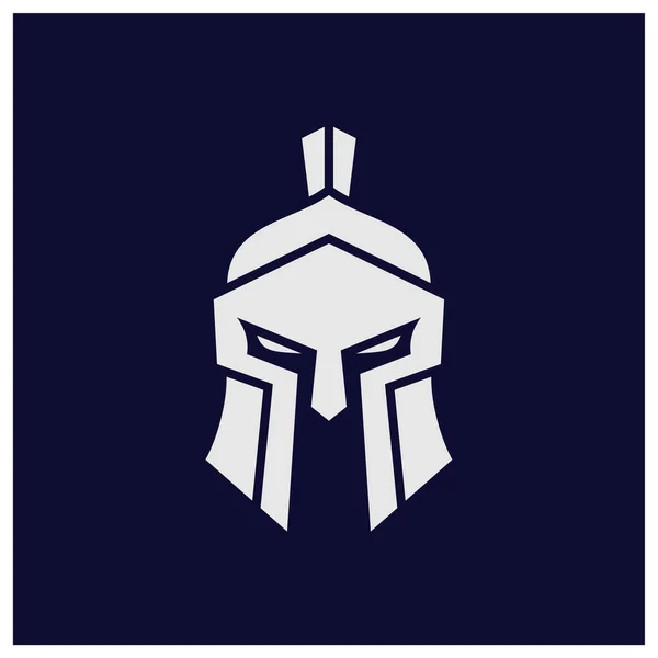 Spartanische Logo Design Vorlage Helm Logo Design Konzept Vektorillustration — Stockvektor