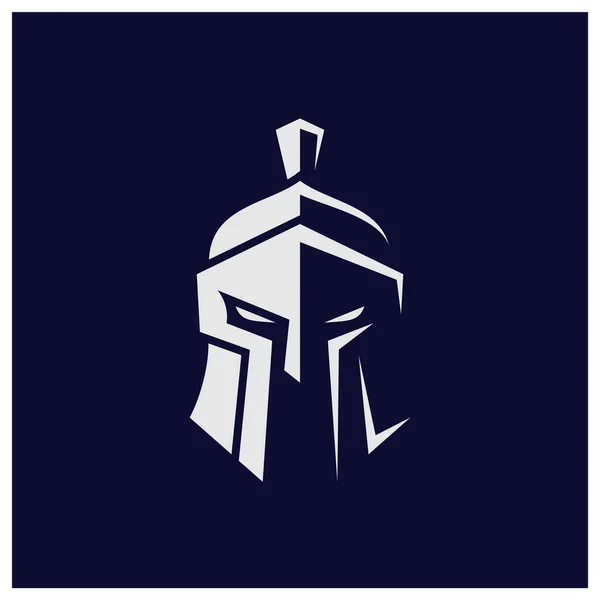 Spartanische Logo Design Vorlage Helm Logo Design Konzept Vektorillustration — Stockvektor