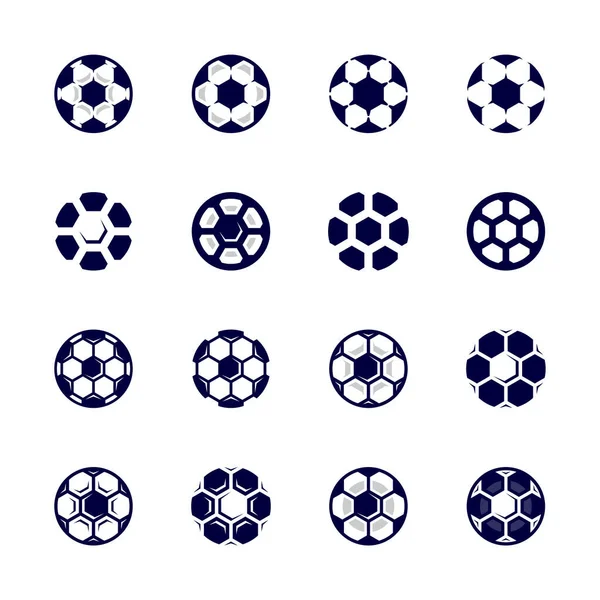 一套现代足球标志模板 足球标志设计矢量 — 图库矢量图片