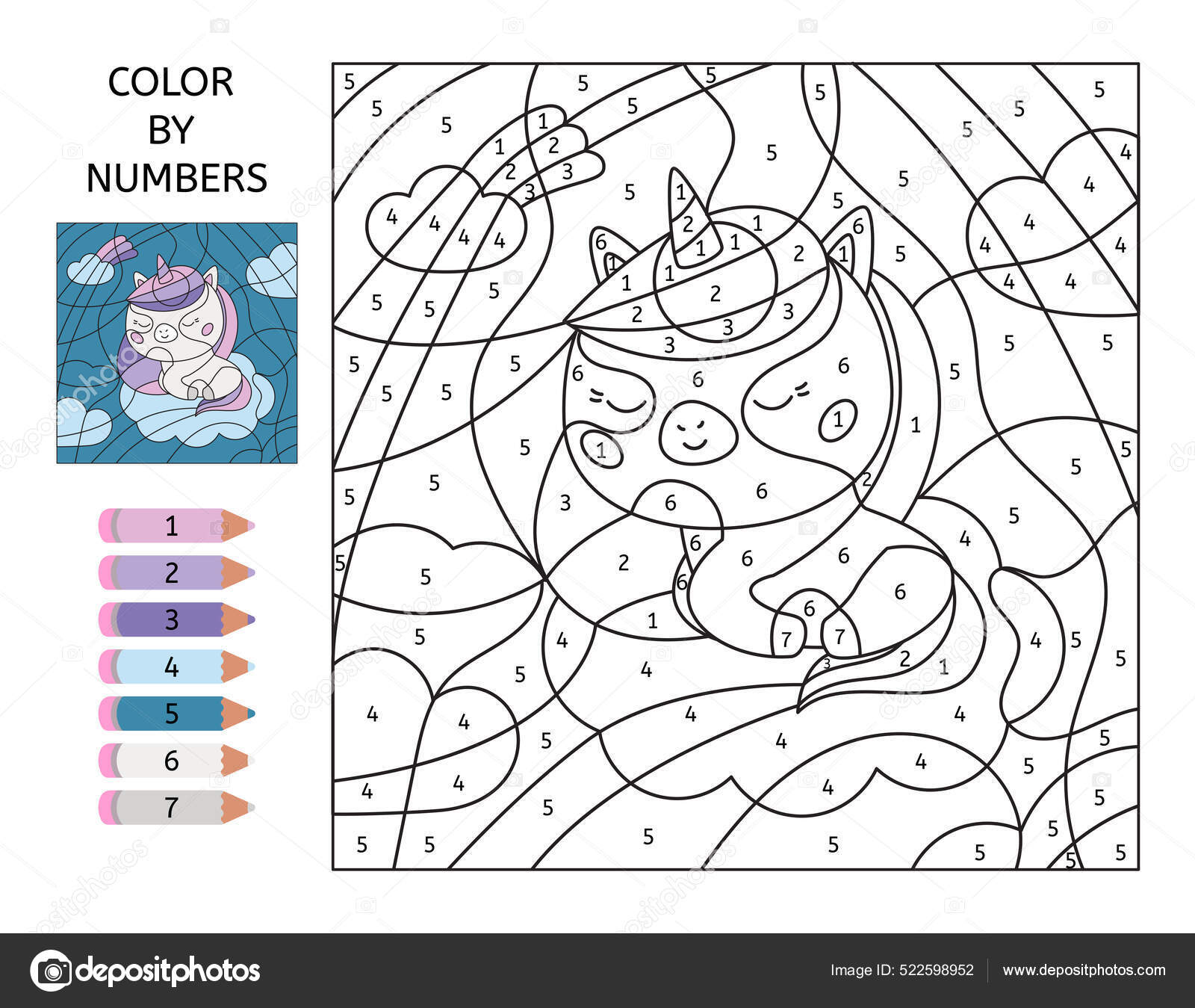 Desenho de página para colorir de rabisco kawaii bonito animal de