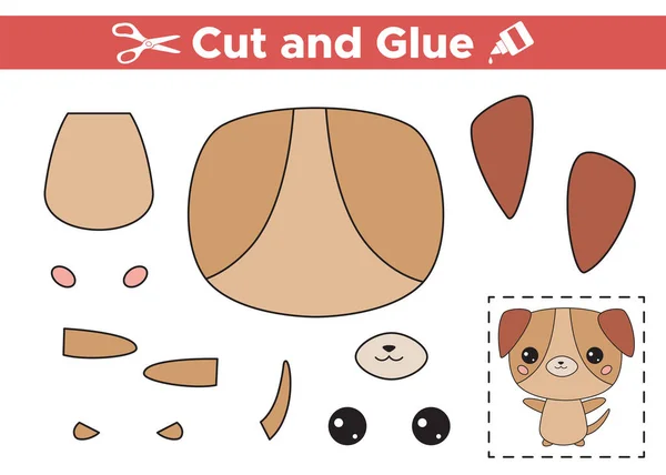 cortar e colar atividade educacional para crianças, papercraft de galinha  de páscoa diy, planilha de ilustração vetorial de animais de fazenda de desenho  simples 17359496 Vetor no Vecteezy