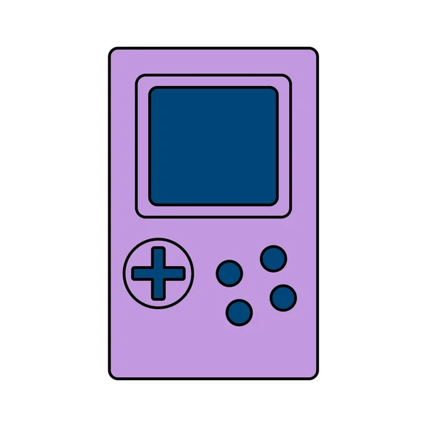 Console de jeu vidéo rétro isolé sur fond blanc. Icône vectorielle de dessin animé. — Image vectorielle