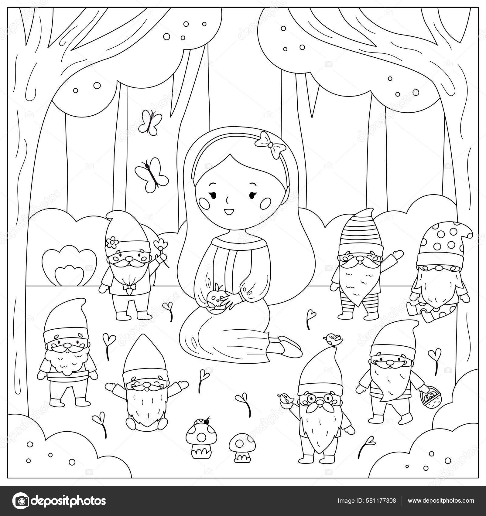 Desenho de Princesa kawaii para colorir  Desenhos para colorir e imprimir  gratis