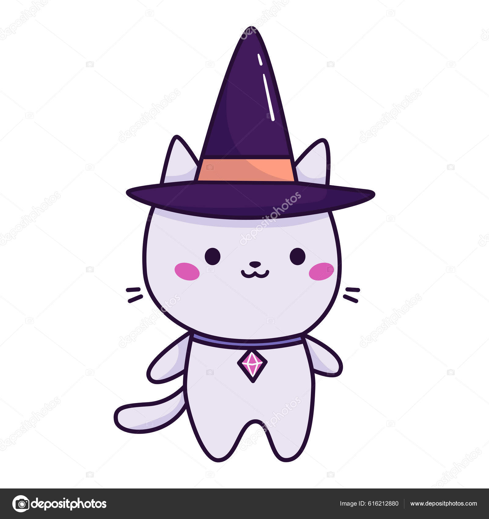 Gato animal desenho animado kawaii anime bonito para colorir