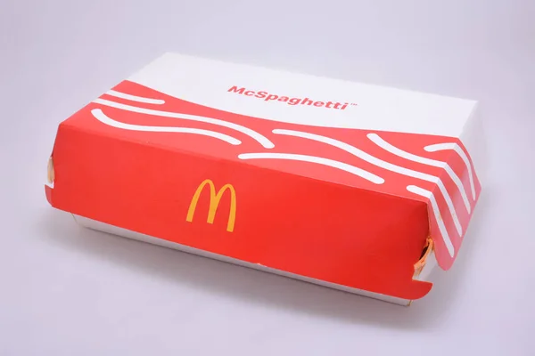 Manila Szeptember Mcdonalds Mcspaghetti Fülöp Szigeteki Manilában 2021 Szeptember — Stock Fotó