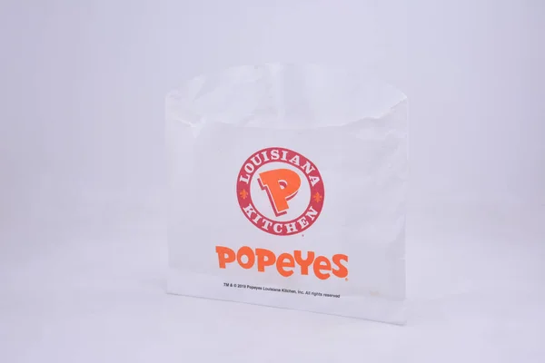 Manila Oct Louisiana Kitchen Popeyes Fries Holder Octubre 2021 Manila —  Fotos de Stock