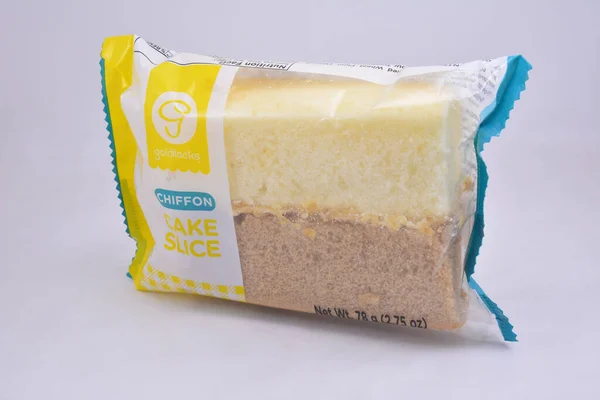 Manila Oct Goldilocks Chiffon Cake Slice Την Οκτωβρίου 2021 Στη — Φωτογραφία Αρχείου