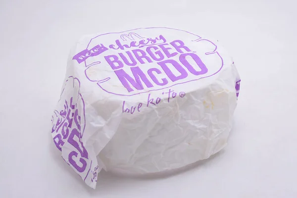 Манила Oct Mcdonalds Burger Mcdo October 2021 Manila Philippines — стоковое фото