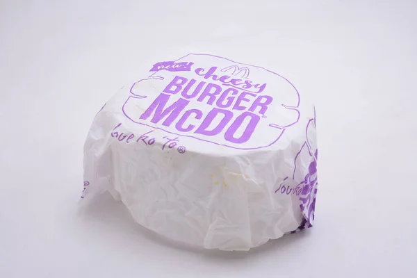 Manila Październik Mcdonalds Burger Mcdo Dniu Października 2021 Roku Manili — Zdjęcie stockowe