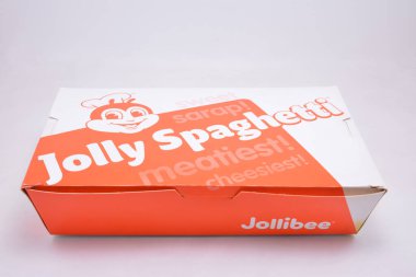 MANILA, PH - 27 Ekimde Jollibee Jolly spagettisi Manila, Filipinler 'de
