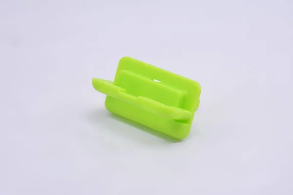 Πράσινο Πλαστικό Push Pull Cover Βύσμα Χρήση Για Εισάγετε Στην — Φωτογραφία Αρχείου