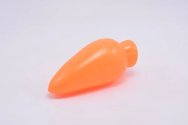 Giocattolo Plastica Vegetale Carota Arancione Giocato Bambini — Foto Stock