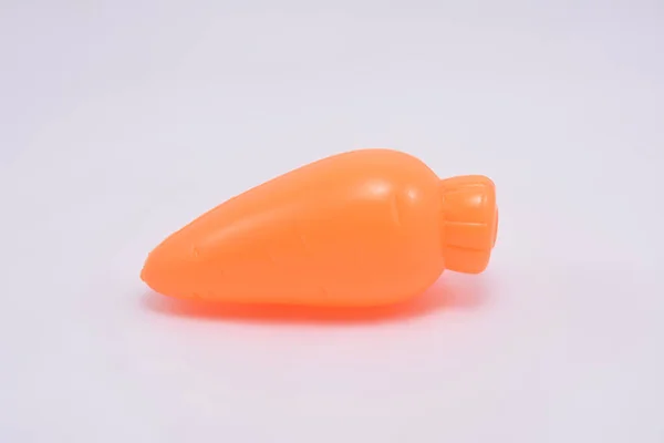 Giocattolo Plastica Vegetale Carota Arancione Giocato Bambini — Foto Stock