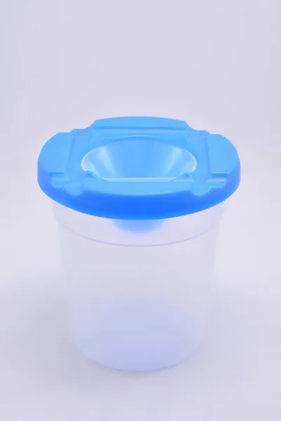 Χρωματισμός Χρώμα Διαφανές Κύπελλο Χρήση Για Θέσει Νερό Και Πινέλο — Φωτογραφία Αρχείου