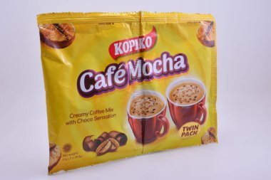MANILA, PH - SEPT 30 - Kopiko cafe mocha Coffee 30 Eylül 2021, Manila, Filipinler.