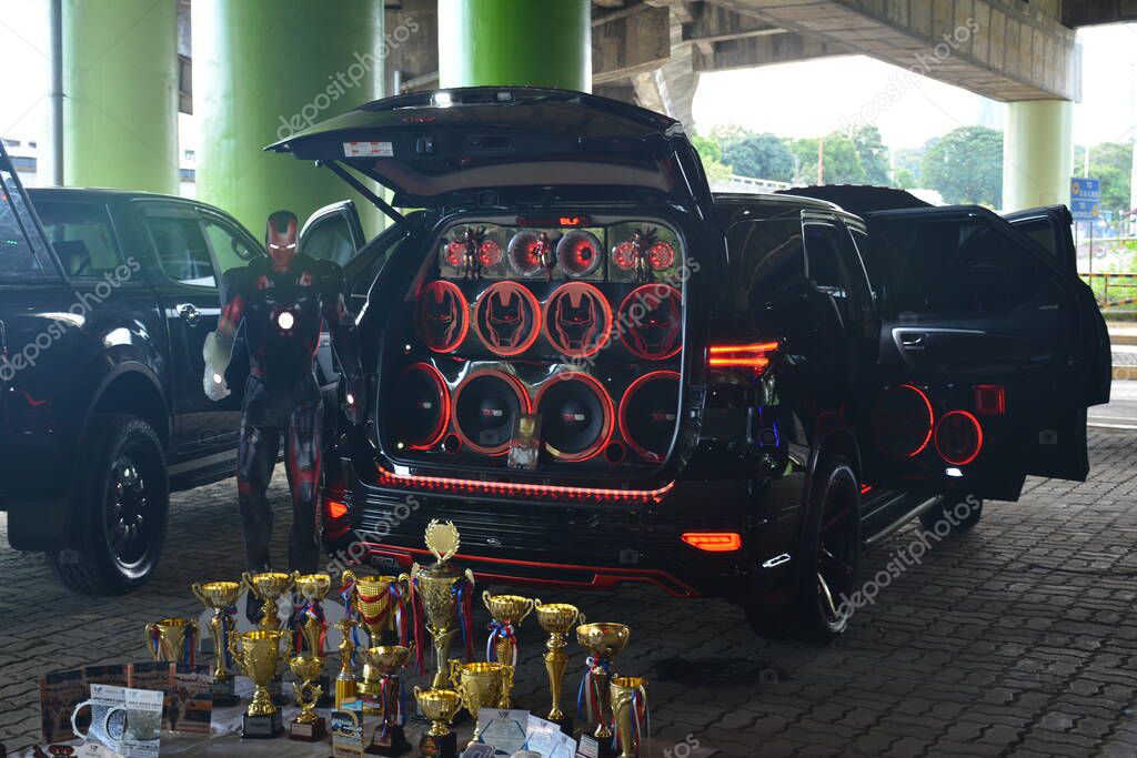 MARIKINA, PH NOV 8 Toyota innova car sound speaker set up at Wild