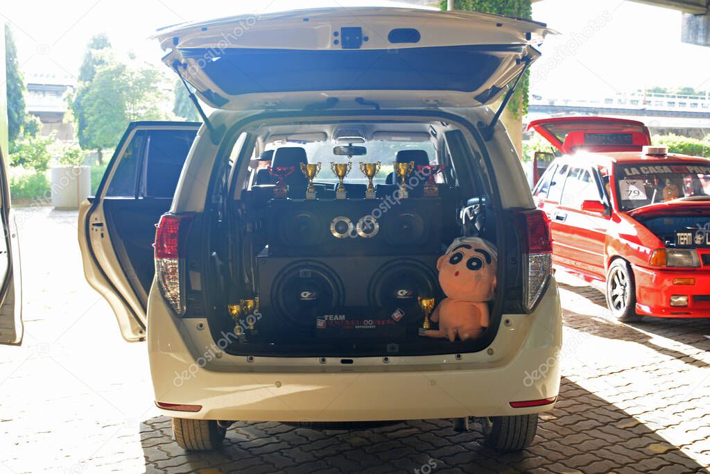 MARIKINA, PH NOV 8 Toyota innova car sound speaker set up at Wild