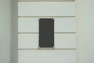 Pano modeli, reklam şablonu, boş çerçeve kopyalama alanı, logo ve metin. Modern tabela düz stili.