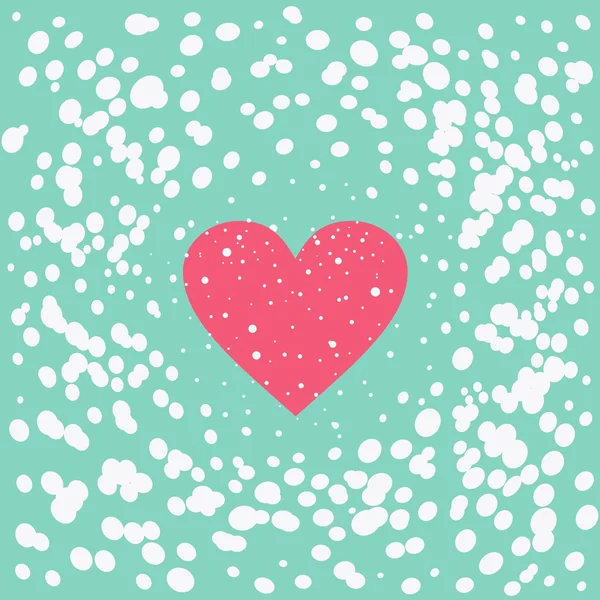 Big heart with dots in vector — Stock Vector