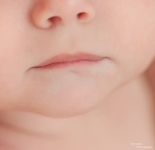 Mouth of baby — Stock Photo, Image