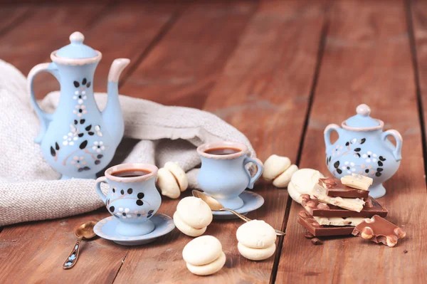 Biscoitos e chocolate — Fotografia de Stock