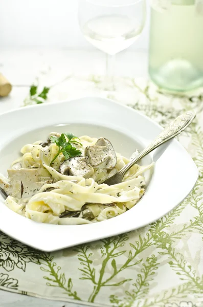 mantar soslu makarna