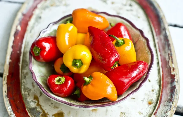 Composición de pimientos de colores — Foto de Stock