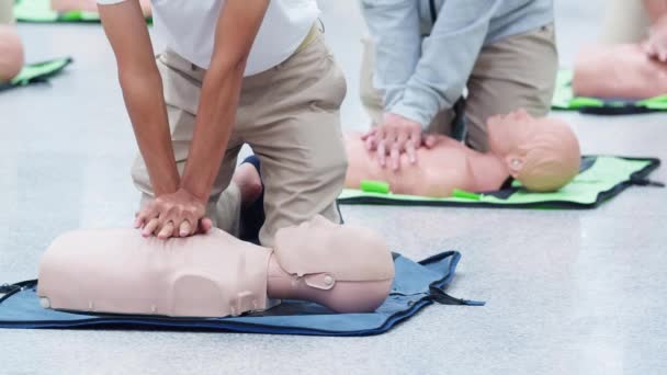 First Aid Cpr Training Cardiopulmonary Resuscitation How Perform Cpr — Vídeo de Stock