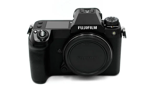 Fujifilm 50S Body Camera Zwart Een Witte Achtergrond Een Camera — Stockfoto
