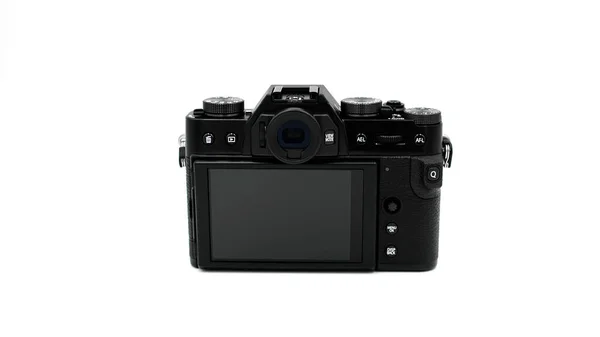 Spiegelloses Kameragehäuse Fujifilm T30 Mark Schwarz Auf Weißem Hintergrund — Stockfoto