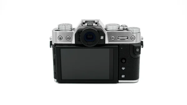 Fujifilm T30 Mark Spegelfritt Kamerahus Silver Vit Bakgrund — Stockfoto